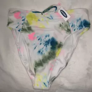 Old Navy Bikini Bottom Woman's Sun Swim Suit Large Tie Dye High Waist NWT - Picture 1 of 3