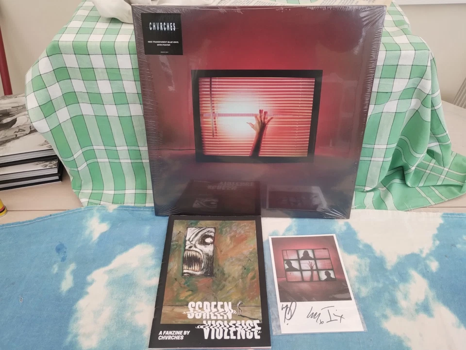 Chvrches – Screen Violence BLUE VINYL LP + FANZINE+SIGNED CARD# - Image 1 of 4