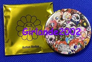 Takashi Murakami Mononoke Kyoto exhibition Official Button Badge Skull - Picture 1 of 1