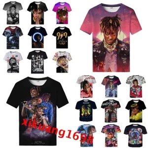 Unisex Rapper Juice Wrld 3D Casual T-Shirt Short Sleeve Tee Tops Pullover Gifts - Picture 1 of 25