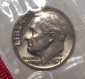 Moneda de diez centavos Roosevelt 1977-D sin circular Violonchelo como nuevo - Imagen 1 de 2