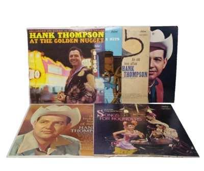 Vintage Hank Thompson Country Western Music Vinyl LP Lot of 6, Capitol Records - Image 1 of 4