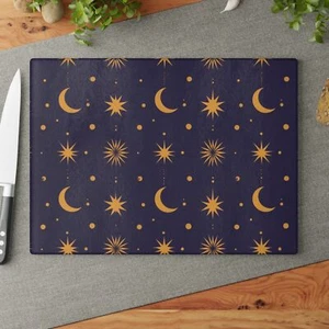 Tabla de charcutería de corte de cocina de vidrio celestial - Imagen 1 de 9