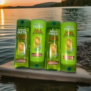 Lot Of 4-Garnier Fructis Sleek & Shine 2 Shampoo and 2 Conditioner 12oz Each - Picture 1 of 2