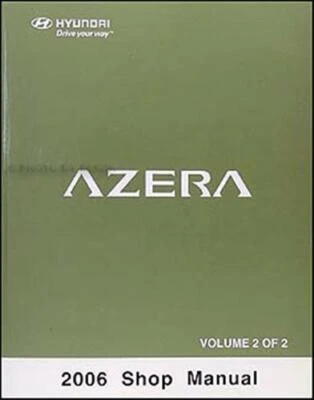 2006 Hyundai Azera Tienda Manual Volumen 2 Solo Cuerpo Transmisión Frenos AC - Imagen 1 de 2