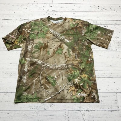 Guide Series Shirt Mens Medium Realtree Xtra Green Camo Short Sleeve Lightweight - Image 1 of 4