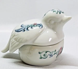 Elizabeth Arden Southern Heirlooms Vintage Bird Candle Porcelain Trinket Box - Picture 1 of 11