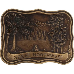 Northwest Forest Nwfp Pacific Crest Trail Hiker Hiking 1970s Vintage Belt Buckle - Picture 1 of 5
