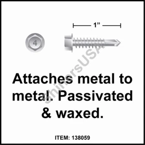 (3000) Vite inox autoperforante 410 12-14x1 TEK 3 testa esagonale rondella 138059 - Foto 1 di 1