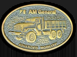 AM General 5-Ton Truck M939 2nd In a Collector Series Brass Belt Buckle - Picture 1 of 2