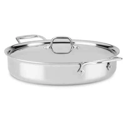 All-clad D3 Stainless Steel 3-ply Bonded 6-qt Mother of All Pans with lid
