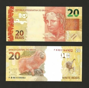 BRAZIL 20 Reais 2010 (2016), P-255c Banco Central, Pack Fresh UNC Grade - Picture 1 of 1