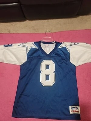 Camiseta Dallas Cowboys Troy Aikman M/L Wilson Azul De Colección ¡Perfecto Estado!  Foto 1 de 4