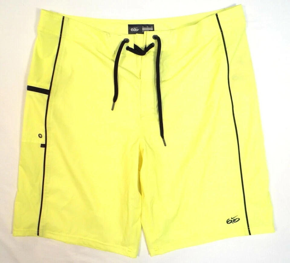 Nike 6.0 Amarillo 4 Vías Elastizado Boardshorts Bañador Pantalones Cortos Para Hombre Nuevo con Etiquetas Foto 1 de 4