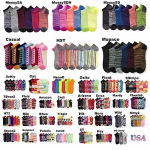 6 & 12 Pairs Women Everyday Socks Low Cut Multi Pattern Fashion Casual 9-11 - Picture 1 of 25