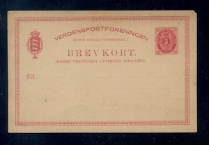 Danish  West  Indies  postal  card  unused  3  cent  - Picture 1 of 1