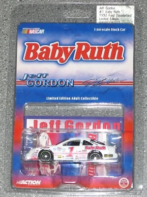 #1 杰夫·戈登 ~ 1992 年婴儿 RUTH FORD 雷鸟 ~ 动作 1/64 纳斯卡压铸汽车 — 第 1/2 张图片