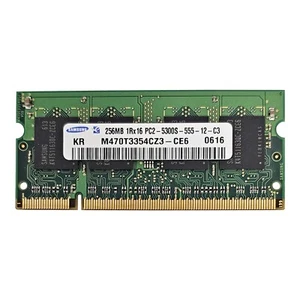 Módulo de memoria RAM de 200 pines M470T3354CZ3-CE6 Samsung 256 MB DDR2-667 MHz PC2-5300 - Imagen 1 de 2