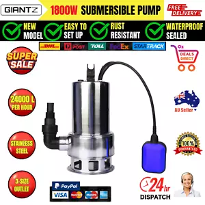 Giantz Water Pump 1800W Submersible Pump Dirty Water Bore Sewerage Septic Sewage - Picture 1 of 17