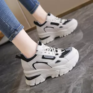 Scarpe per donna con zeppa interno 10cm con lacci piattaforma doppia 35 a 40 - Foto 1 di 14