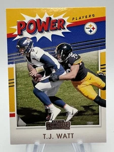 2021 Panini Contenders T.J. Watt Power Players Silver Football - Picture 1 of 2