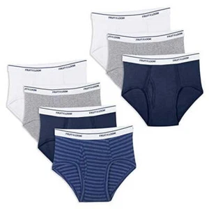 Fruit of the Loom Boys' Big Cotton Brief (Multipack), Assorted, S - Picture 1 of 2