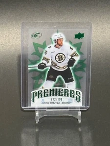 2024-25 Upper Deck Ice #196 Justin Brazeau Rookie Green Ice Premieres /199 - Foto 1 di 2