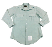 US Army Green 428 Shirt 16 x 32 Dress Long Sleeve Military Uniform Poly/Wool