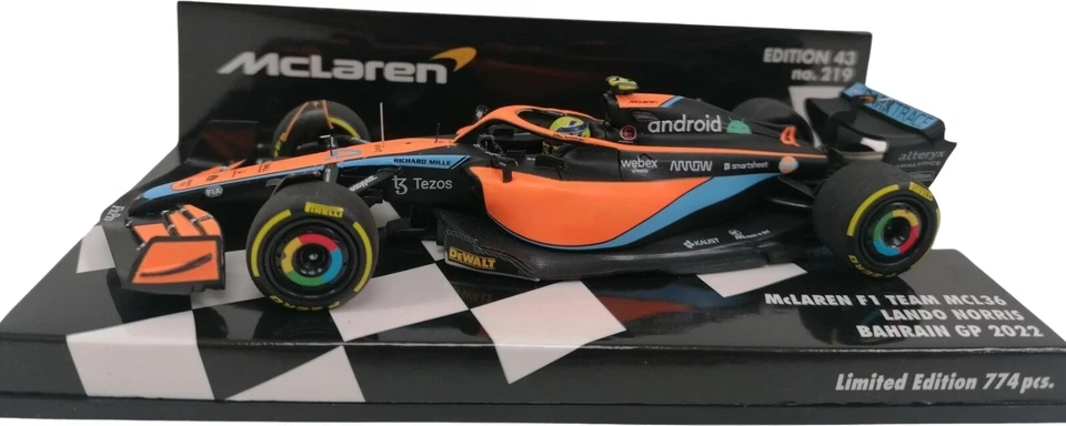 MINICHAMPS 1/43 - MCLAREN MCL36 - BAHREIN GP 2022 (L. NORRIS) 537224304