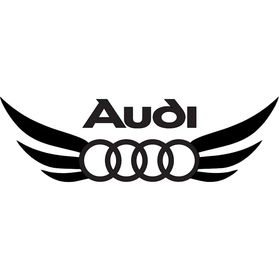 Audi Wings Vinyl Decal Car Window Tumbler Laptop Mirror Bike Flask - Image 1 of 1