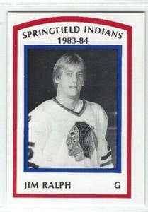 1983-84 Springfield Indians (AHL) Jim Ralph (goalie)