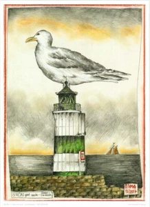 Kunstdruck "Grün geht auch..." (Leuchtturm Schleimünde) - von OLE WEST - (2045) - Bild 1 von 1