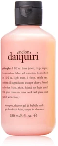 3 x Philosophy Melon Daiquiri Champú Gel de Ducha y Baño de Burbujas 6 oz ea - Imagen 1 de 3
