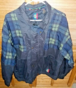 Giacca uomo Sunice grande golf full zip e bottoni a pressione nera a quadri manica lunga - Foto 1 di 4