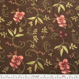 Northern Solitude by Holly Taylor for Moda Floral Brown Cotton by the HALF YARD - Picture 1 of 2