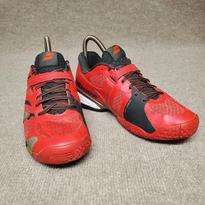 Babolat Kompressor Red Black Tennis Athletic Laced Up Shoes Women’s Sz 7.5 - Picture 1 of 9