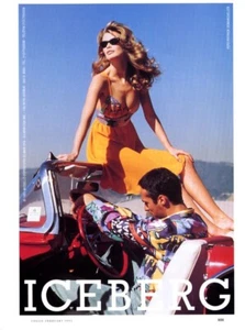 1992 Eisberg Patrick Demarchelier Claudia Schiffer Mode 1-Seite MAGAZIN AD - Bild 1 von 1