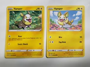 Yamper 073/202 & 074/202 LP - Schwert Schild Basis Pokemon Karte 2 $ Versandkostenpauschale - Bild 1 von 2