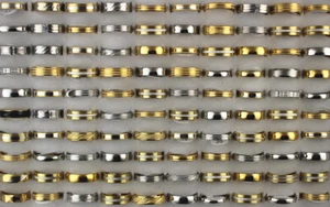 35pcs Men's Jewelry Mixed Lots Wholesale Assorted Stainless Steel CZ Rings - Picture 1 of 24