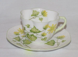 PERFEKTE Fine Bone China SHELLEY "Celendine" überbackene Tasse & Untertasse! - Bild 1 von 3
