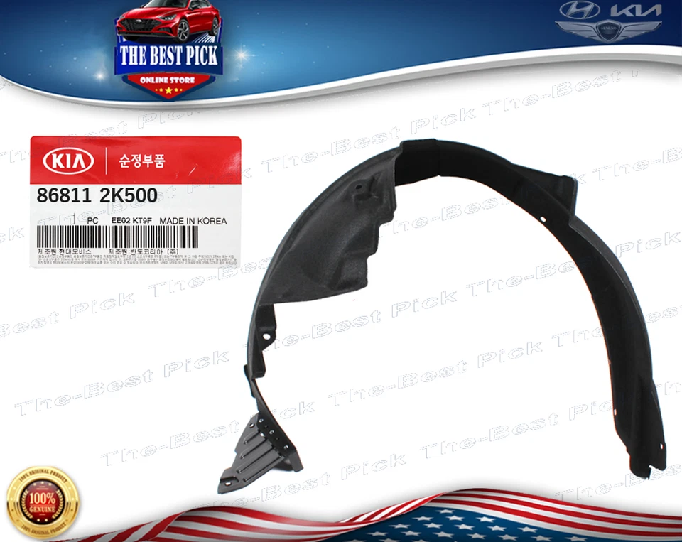 ⭐GENUINE⭐ Fender Liner FRONT LEFT Driver Side for 2012-2013 Kia Soul 868112K500 - Image 1 of 1