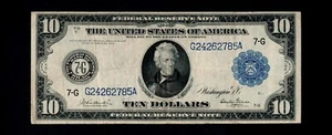 1914 Large Size $10 Federal Reserve Note Chicago - Picture 1 of 2