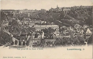 Postcard Luxembourg City Vue Prise de la route d'Eich Undivided Unposted - Imagen 1 de 2