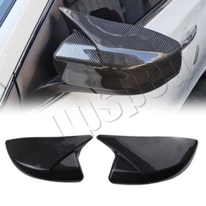 Carbon Fiber Rearview Mirror Cap Cover Trim For Nissan Sentra 2013-19 W/O Signal - Picture 1 of 5
