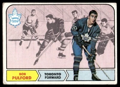 1968-69 Topps Bob Pulford Toronto Maple Leafs #129 * - Image 1 of 2