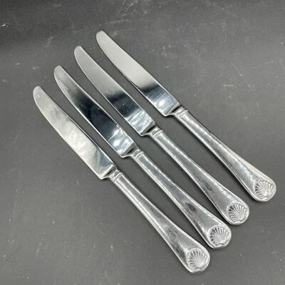 Reed & Barton Bayview Shell Stainless Set of 4 Dinner knives - Image 1 of 4