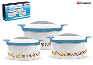 Fionna 3pc Hot Pot Casserole Set Keep Warm Serving Dishes Green Pink Orange - Picture 1 of 5