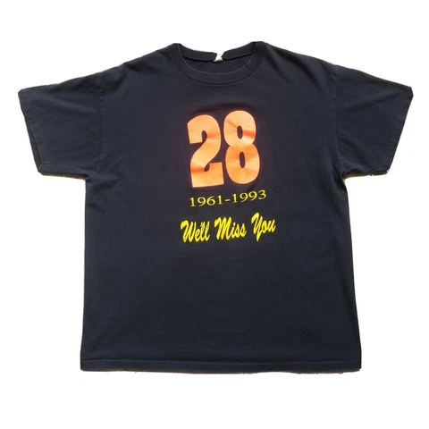 XL Davey Allison 28 Memorial Tshirt Vintage Single Stitch NASCAR Racing USA Made Cover