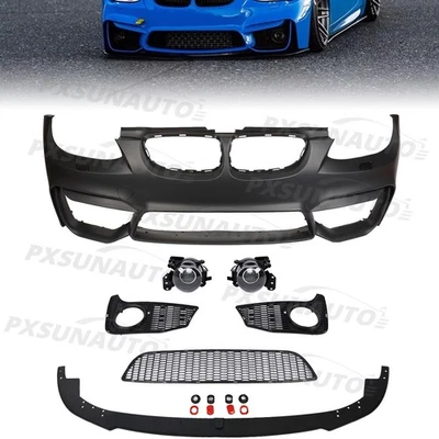 Front Bumper Cover W/Fog Lights For BMW 3 Series E92 E93 Fit M4 Style 2006-2009 Foto 1 de 4