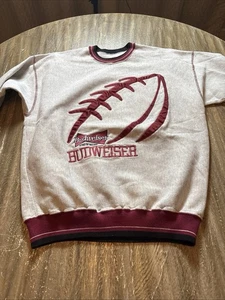 Vintage Budweiser Anheuser Busch 2 Satin Jacket 1 Sweatshirt Men’s Large Bundle - Picture 1 of 23